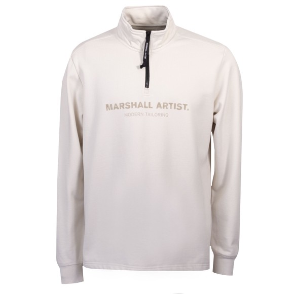 Marshall Artist Mens Beige Microsphere 1/4 Zip Sweatshirt