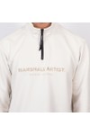 Marshall Artist Mens Beige Microsphere 1/4 Zip Sweatshirt