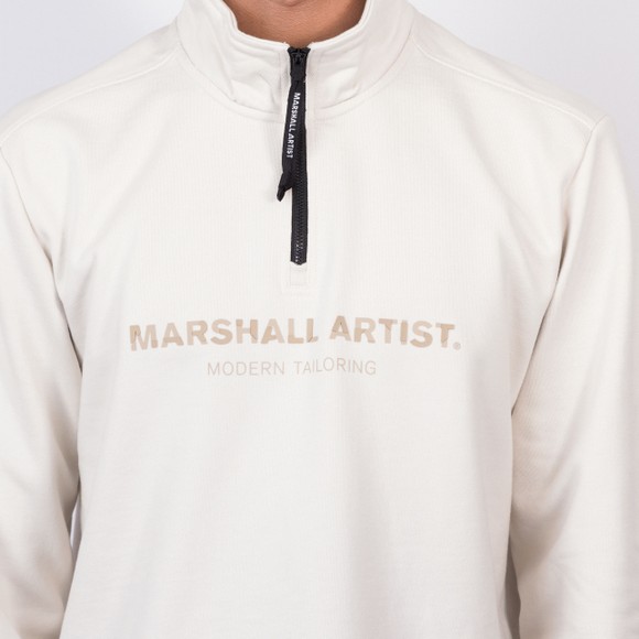 Marshall Artist Mens Beige Microsphere 1/4 Zip Sweatshirt main image