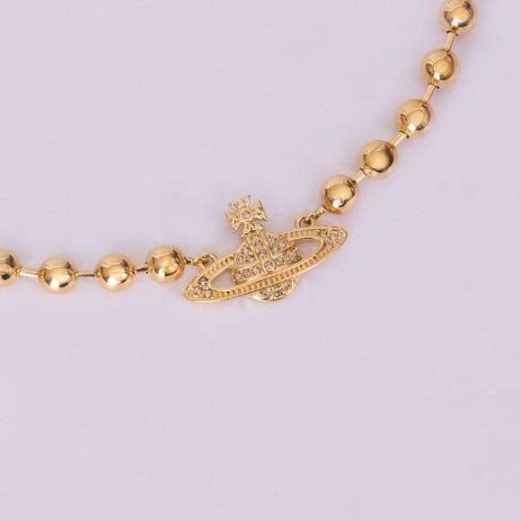 Vivienne Westwood Womens Gold Thames Mini Bas Relief Choker main image