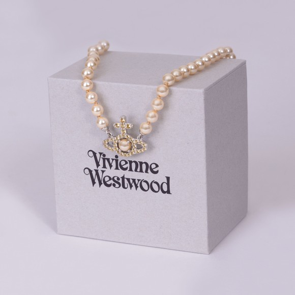 Vivienne Westwood Womens Silver Olympia Pearl Necklace #3