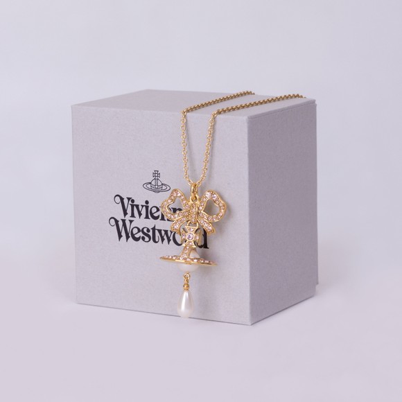 Vivienne Westwood Womens Gold Rigoberta Pearl Pendant #3