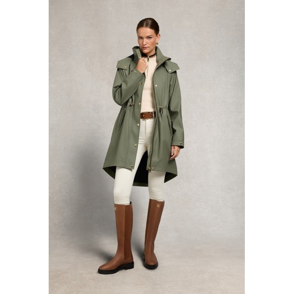 Holland Cooper Womens Green Chartwell Rain Parka main image