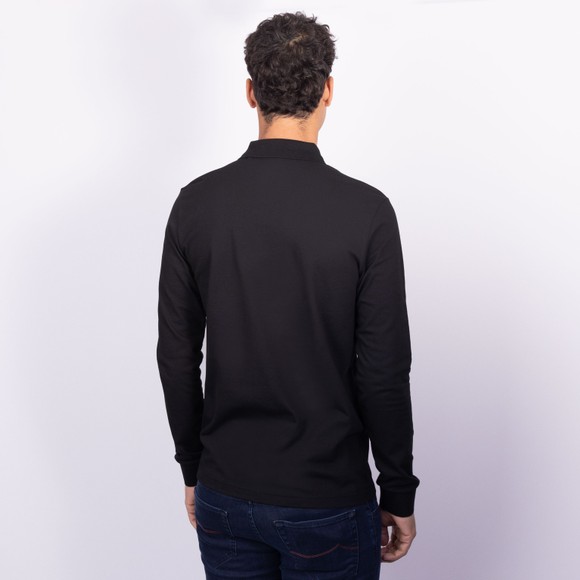 BOSS Mens Black Casual Passerby Long Sleeve Polo Shirt main image