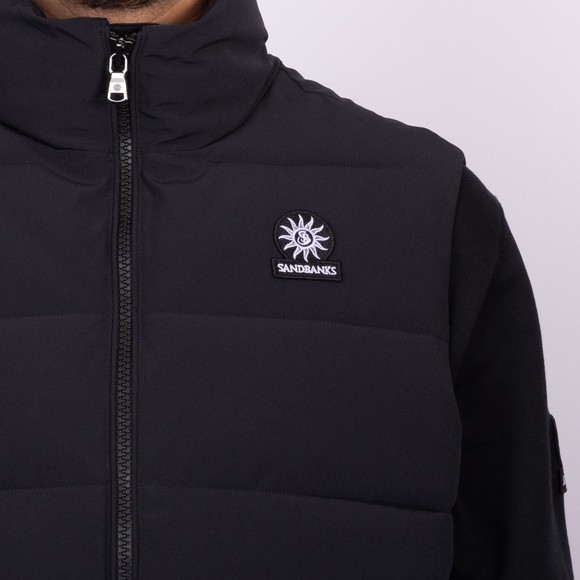 Sandbanks Mens Black Clifftop Zip Pocket Gilet main image