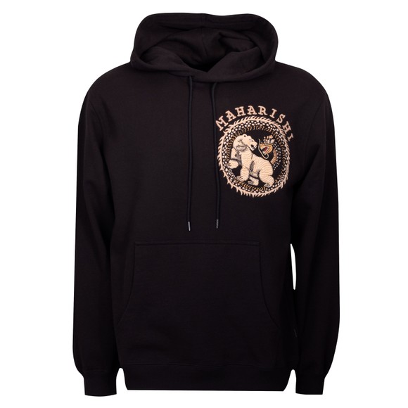 Maharishi Mens Black Bering Strait Map Hooded Sweat main image