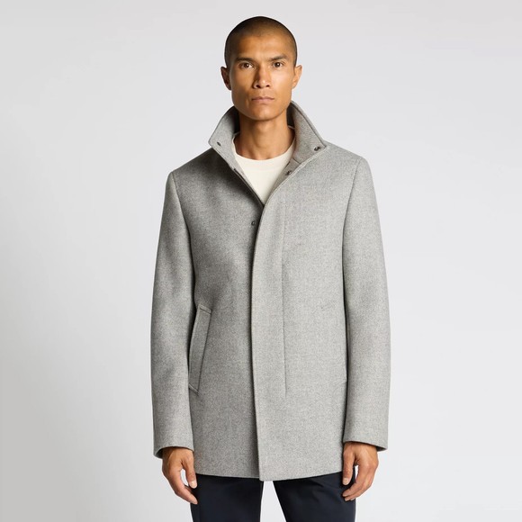 Remus Mens Grey Jacob Tailored Overcoat