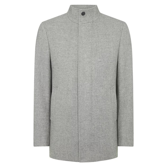 Remus Mens Grey Jacob Tailored Overcoat