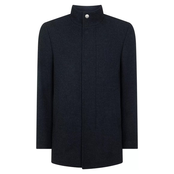 Remus Mens Blue Jacob Tailored Overcoat