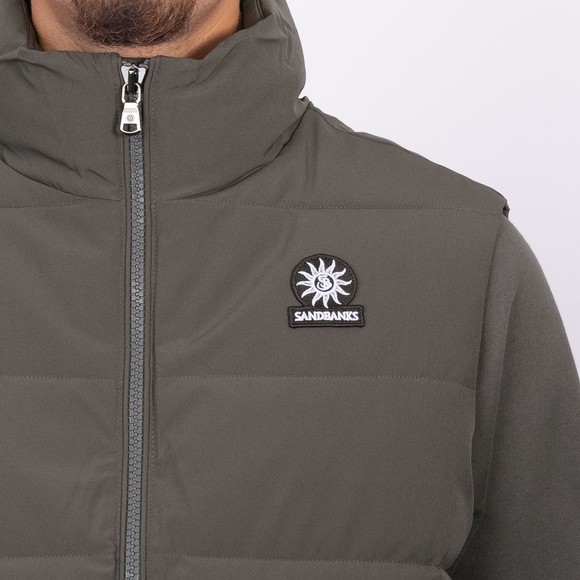 Sandbanks Mens Grey Clifftop Zip Pocket Gilet main image