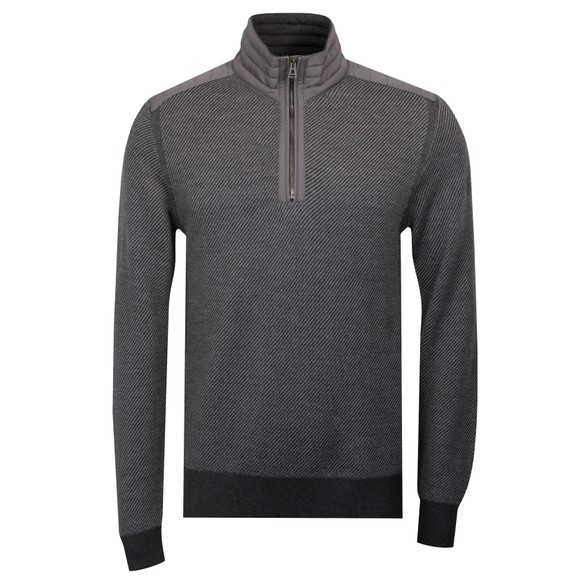 Belstaff Mens Grey Kilmington Quarter Zip Jumper main image