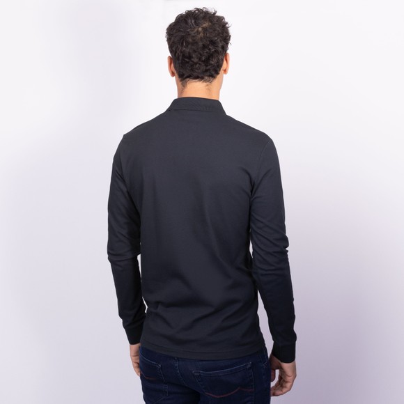 BOSS Mens Blue Casual Passerby Long Sleeve Polo Shirt main image