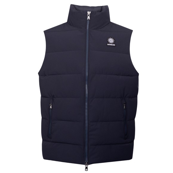 Sandbanks Mens Blue Clifftop Zip Pocket Gilet main image