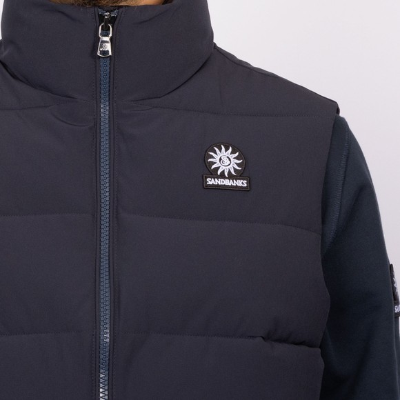Sandbanks Mens Blue Clifftop Zip Pocket Gilet main image