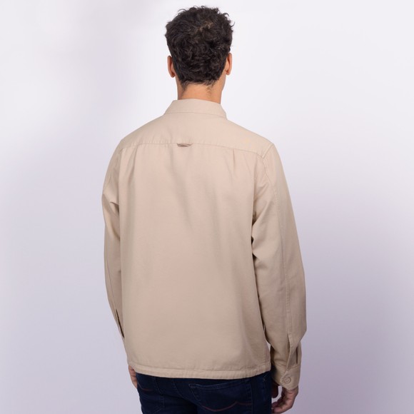 Fred Perry Mens Beige Twill Zip Through Overshirt main image