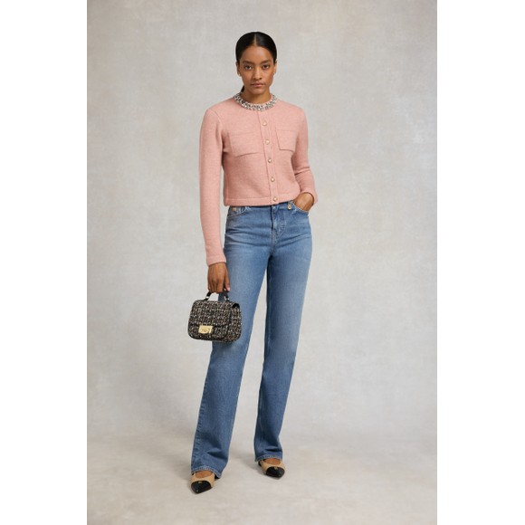 Holland Cooper Womens Pink Matilda Cardigan #3