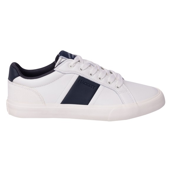 Hackett Mens White Blake Heritage Leather Trainer 