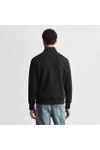 Gant Mens Black Graphic Half Zip Sweatshirt