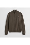 Gant Mens Brown Superfine Lambswool Half Zip