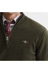 Gant Mens Green Superfine Lambswool Half Zip