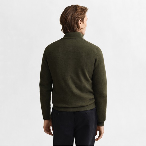 Gant Mens Green Superfine Lambswool Half Zip main image