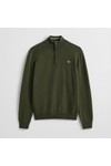 Gant Mens Green Superfine Lambswool Half Zip