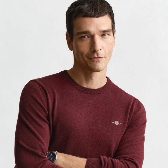 Gant Mens Purple Crew Neck Jumper main image