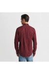 Gant Mens Red Classic Poplin Check Shirt