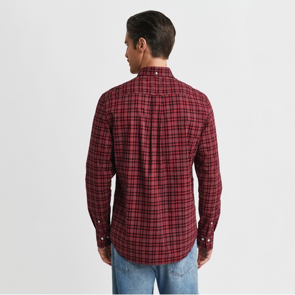 Gant Mens Red Classic Poplin Check Shirt main image