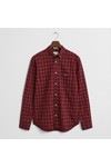 Gant Mens Red Classic Poplin Check Shirt