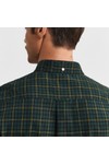 Gant Mens Green Classic Poplin Check Shirt