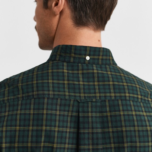 Gant Mens Green Classic Poplin Check Shirt main image