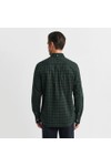 Gant Mens Green Classic Poplin Check Shirt