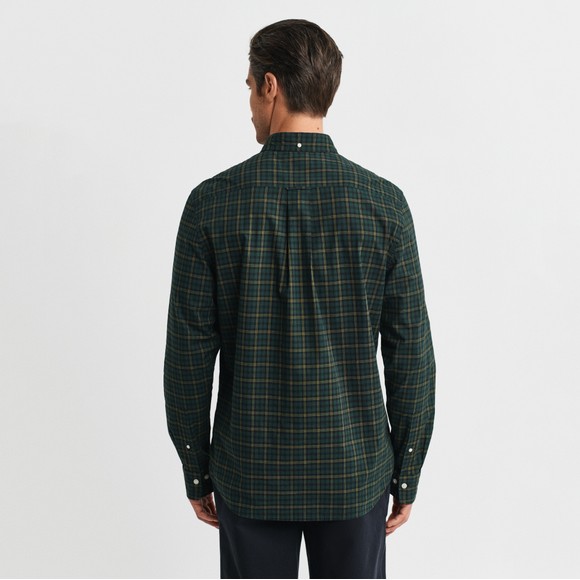 Gant Mens Green Classic Poplin Check Shirt main image