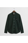 Gant Mens Green Classic Poplin Check Shirt
