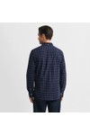 Gant Mens Blue Classic Poplin Check Shirt