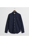 Gant Mens Blue Classic Poplin Check Shirt