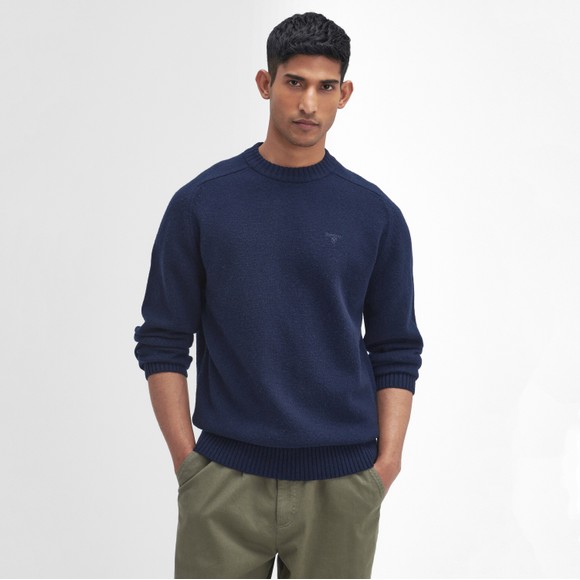 Barbour Lifestyle Mens Blue Grangetown Merino C-Neck Jumper #2