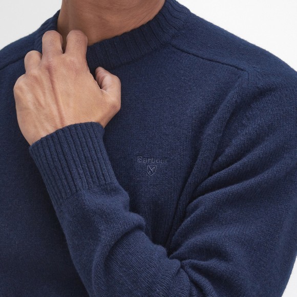 Barbour Lifestyle Mens Blue Grangetown Merino C-Neck Jumper #3