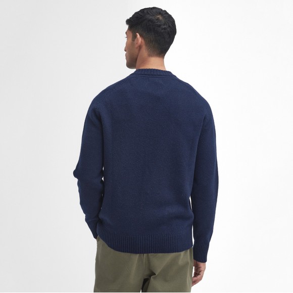 Barbour Lifestyle Mens Blue Grangetown Merino C-Neck Jumper #4