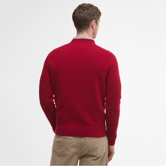 Barbour Lifestyle Mens Red Grangetown Merino C-Neck Jumper #4