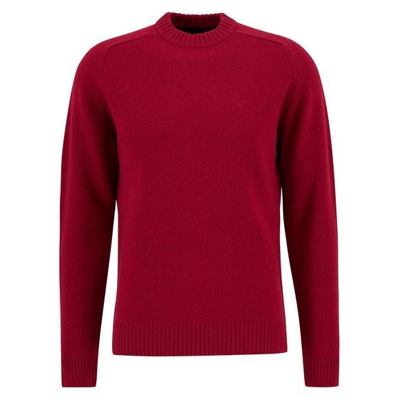 Barbour Lifestyle Mens Red Grangetown Merino C-Neck Jumper #1