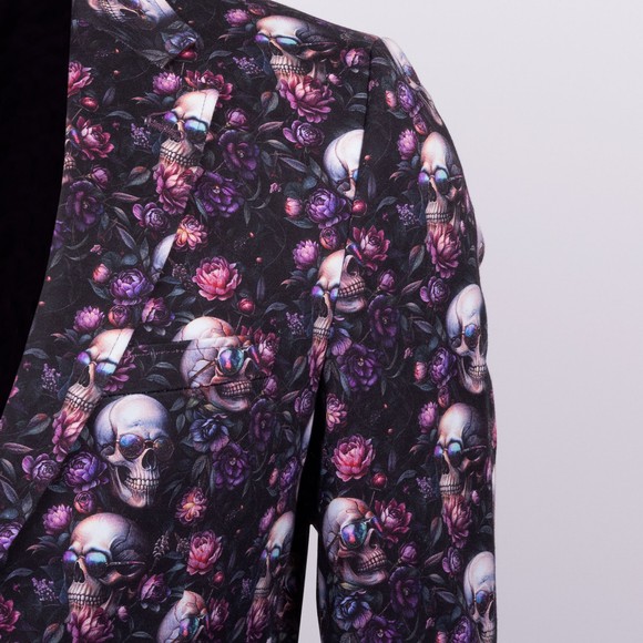 Claudio Lugli Mens Purple Sunglasses Skull Jacket main image