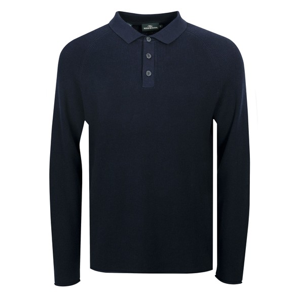 Rodd & Gunn Mens Blue Eastern Bush Knitted Long Sleeve Polo Shirt