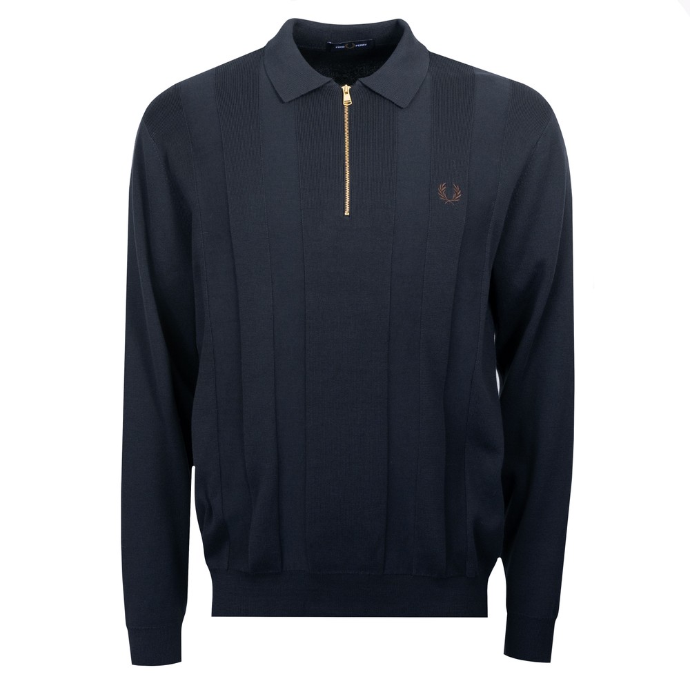 Tonal Stripe Knitted Polo