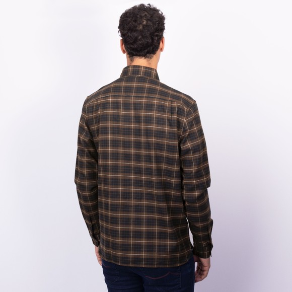 Fred Perry Mens Brown Brushed Twill Tartan Shirt #4