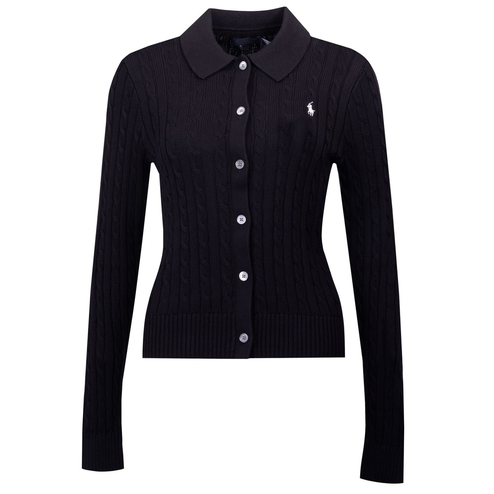 Polo by Ralph Lauren Cotton Cardigan 美品 Polo Ralph Lauren Cable Knit Cotton Collared Cardigan | Oxygen