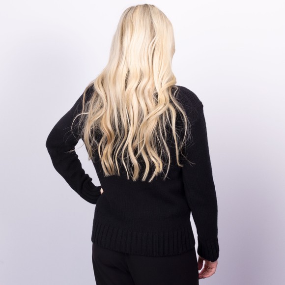 Polo Ralph Lauren Womens Black Big Pony Wool Turtleneck Jumper #3