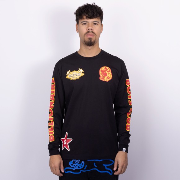 Billionaire Boys Club Mens Black Multi Graphic LS T-Shirt #3