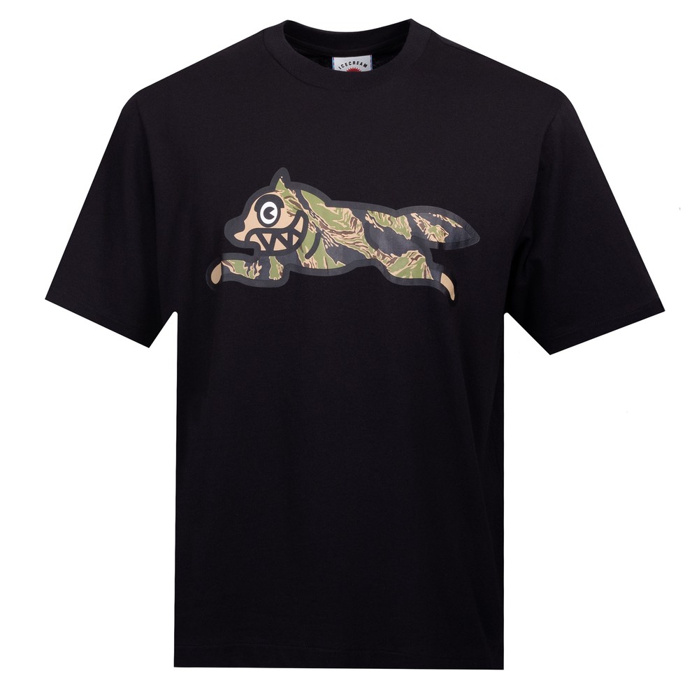Tiger Stripe Running Dog T-Shirt